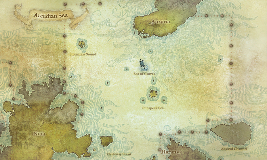 Arcadian Sea map