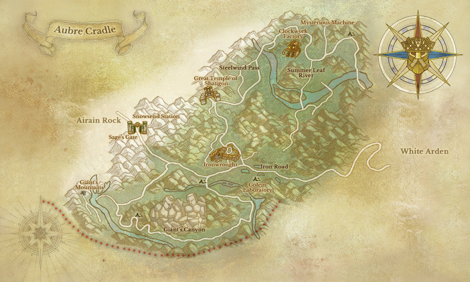 Aubre Cradle map