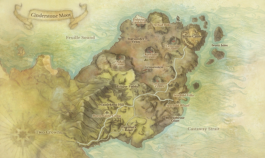 Cinderstone Moor map