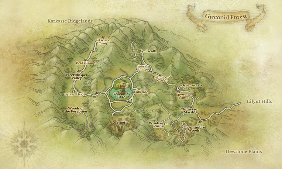 Gweonid Forest map