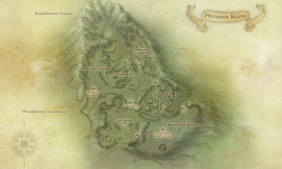 Perinoor Ruins map