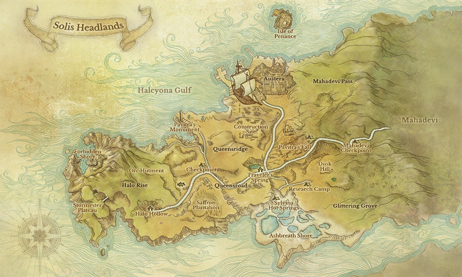Solis Headlands map