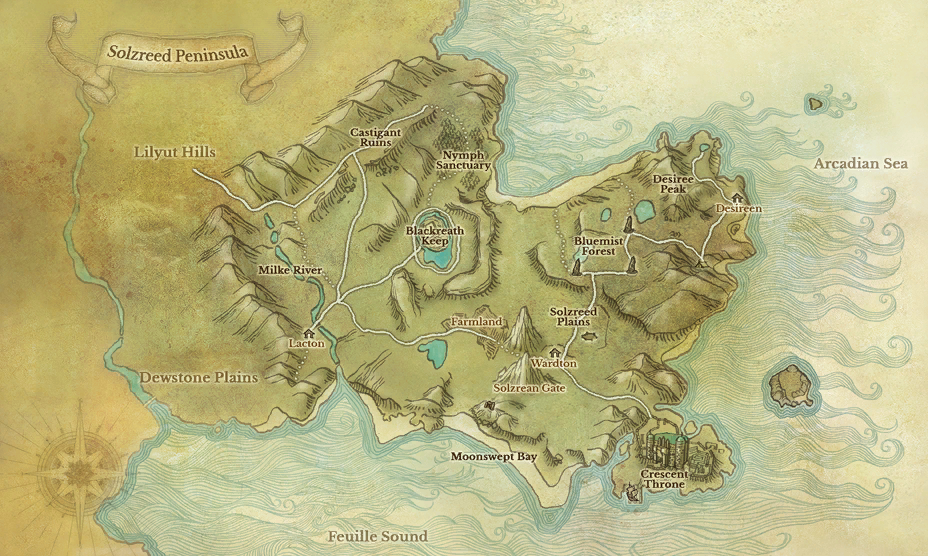 Solzreed Peninsula map