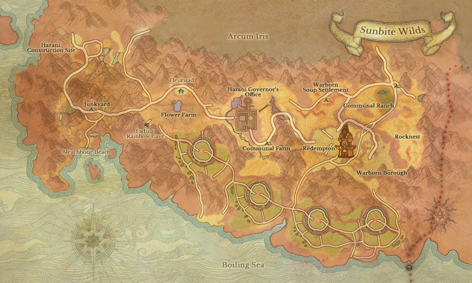 Sunbite Wilds map