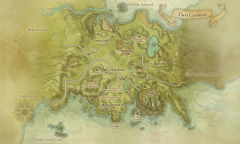 Two Crowns map